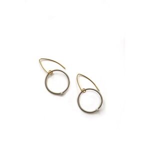 Moonstone Bead & Champagne Piano Wire Earrings